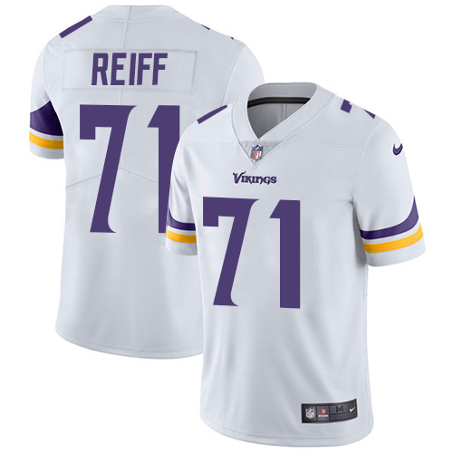 Minnesota Vikings #71 Limited Riley Reiff White Nike NFL Road Men Jersey Vapor Untouchable